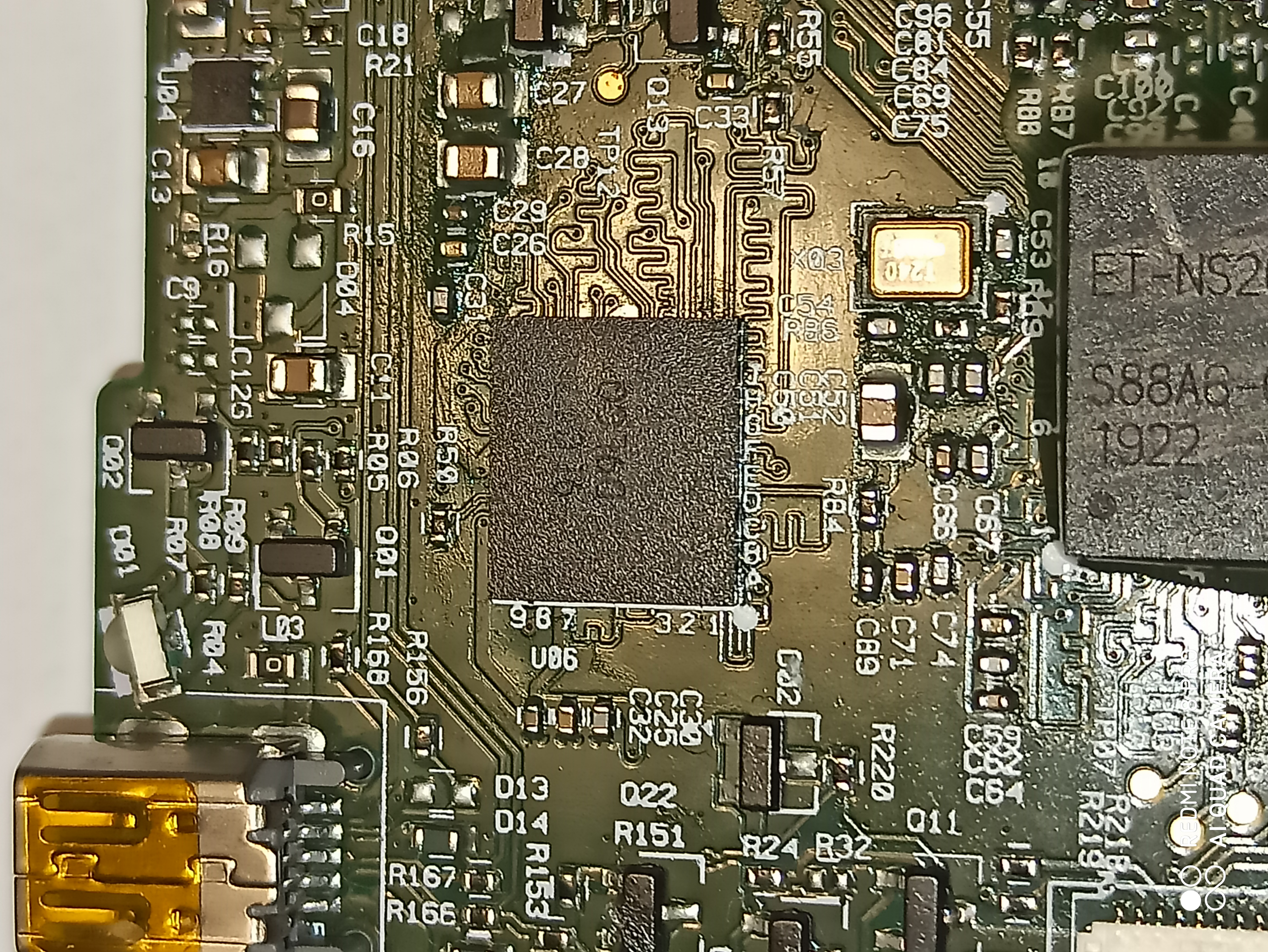 这个是RAM,查到的资料显示的是LPDDR，型号为MT46H32M16LFBF-5，容量是64MB，不过有128MB的芯片，相同针脚和 ...